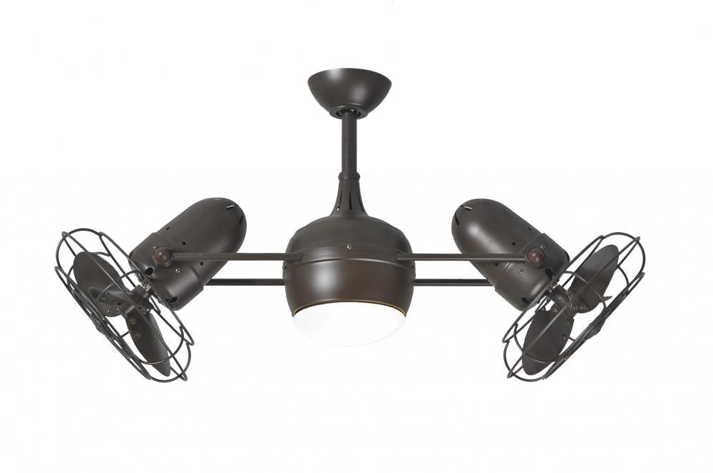 Dagny LK: 360° Dual 14" Rotational Ceiling Fan with light kit