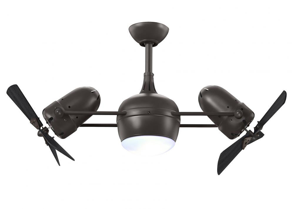 Dagny LK: 360° Dual 14" Rotational Ceiling Fan with light kit